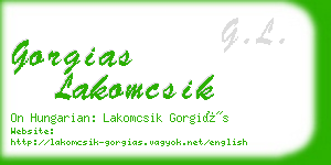 gorgias lakomcsik business card